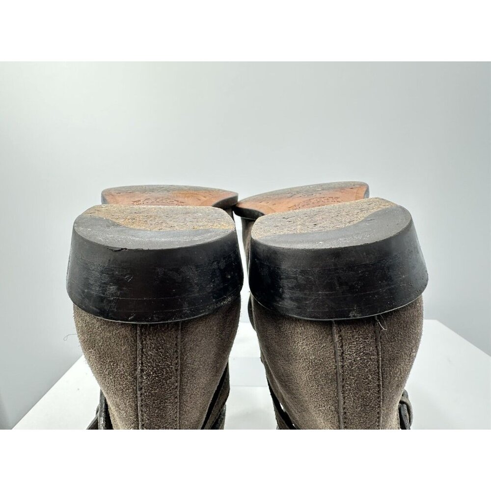 Bally Gray Suede Leather Boots Made In Switzerland Size 11-USA - Picture 8 of 11